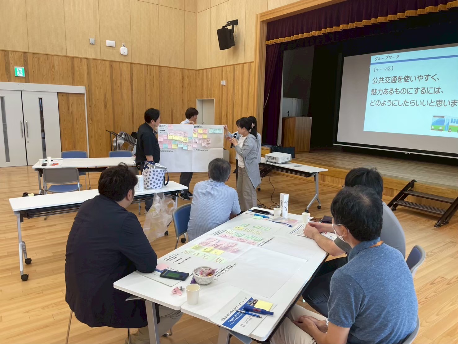 公共交通に関するワークショップ開催の様子