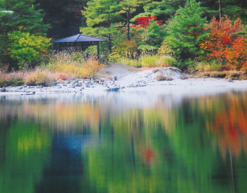 秋の潟沼の写真