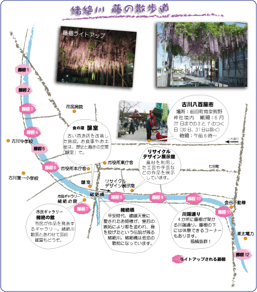藤の散歩道の地図