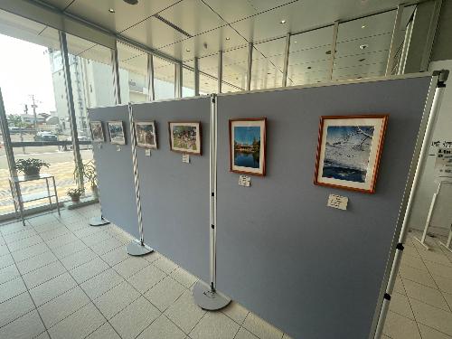 大崎市図書館写真展示様子