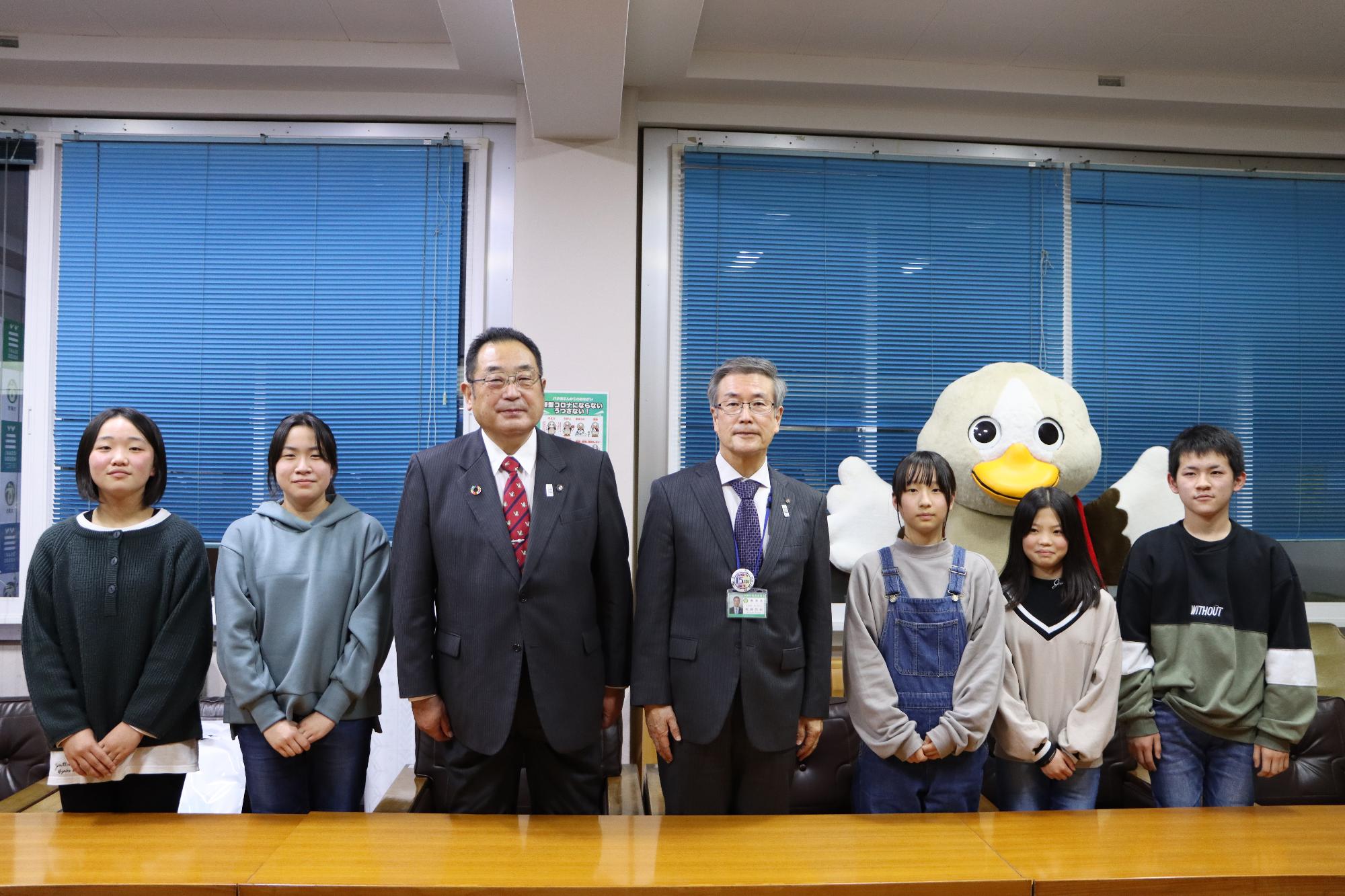 鹿島台小学校ブラスバンド部代表記念写真