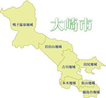 大崎市の概略図
