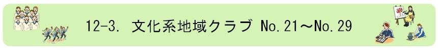 文化系地域クラブNo.21からNo.29