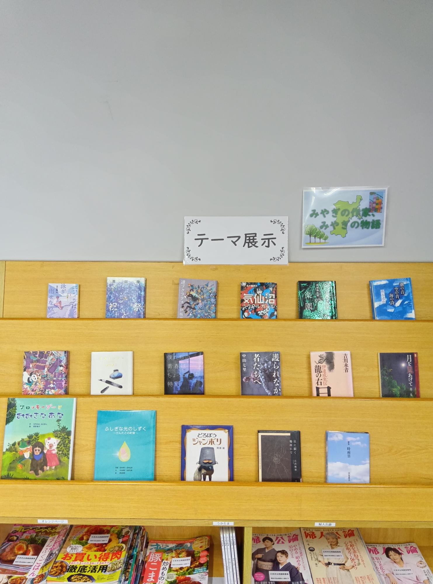 展示コーナーみやぎの作家、物語